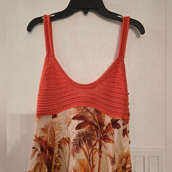 Alanui Hookipa Toile De Jouy Maxi Dress In Orange Size Small - Picture 10 of 13